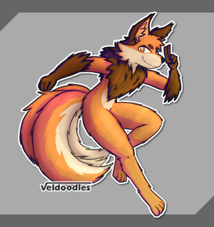 Anthro 3 tailed Fox character