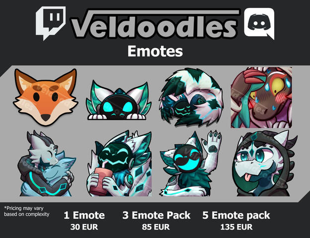 Emote commission examples
